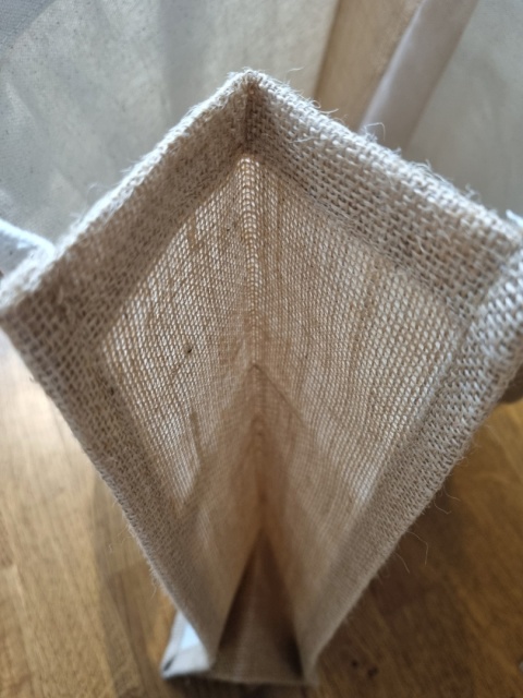 Torba bawełniana z jutowym obszyciem