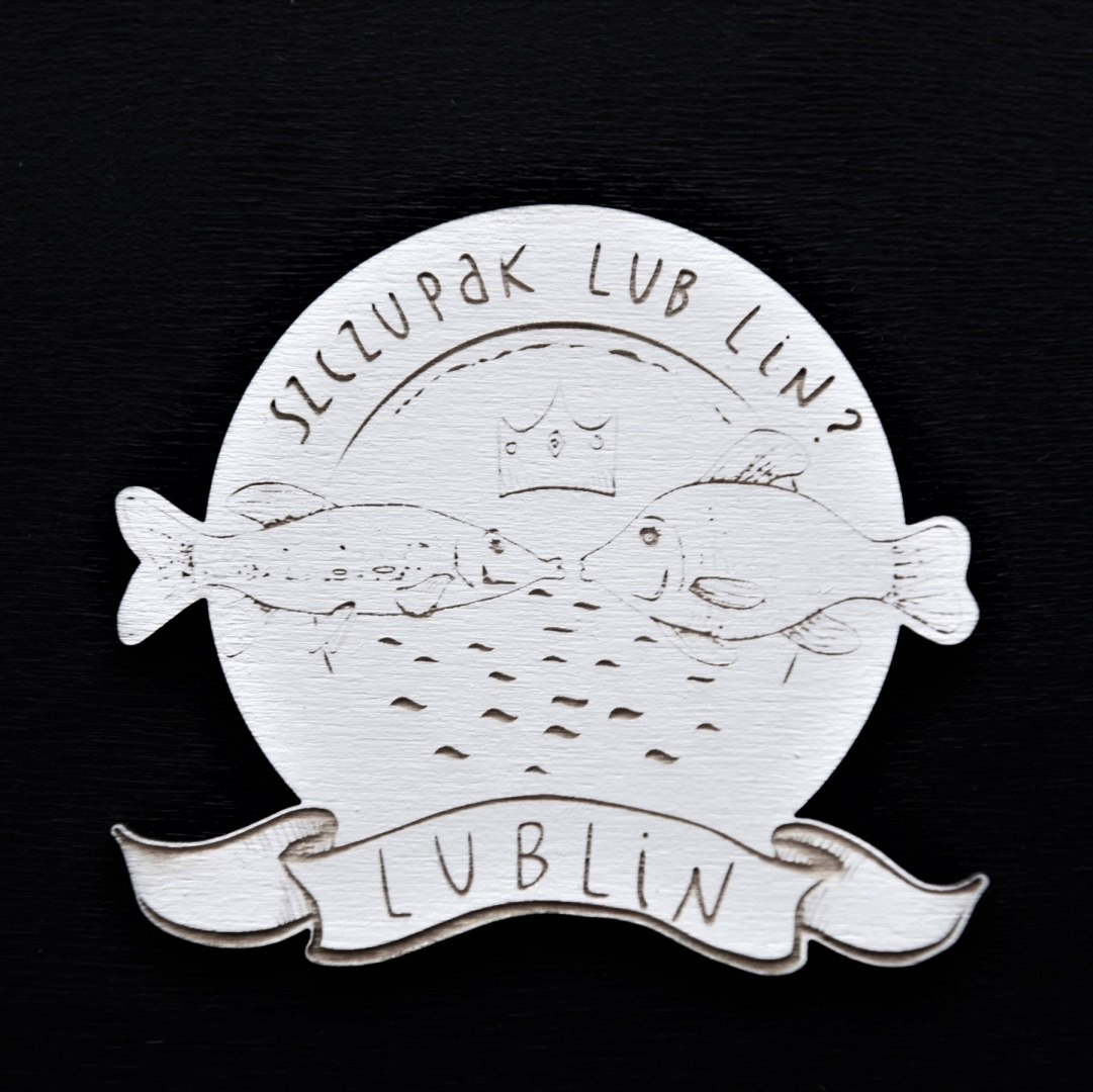 pamiątka z Lublina MAGNES SZCZUPAK LUB LIN pamiątka z Lublina MAGNES SZCZUPAK LUB LIN